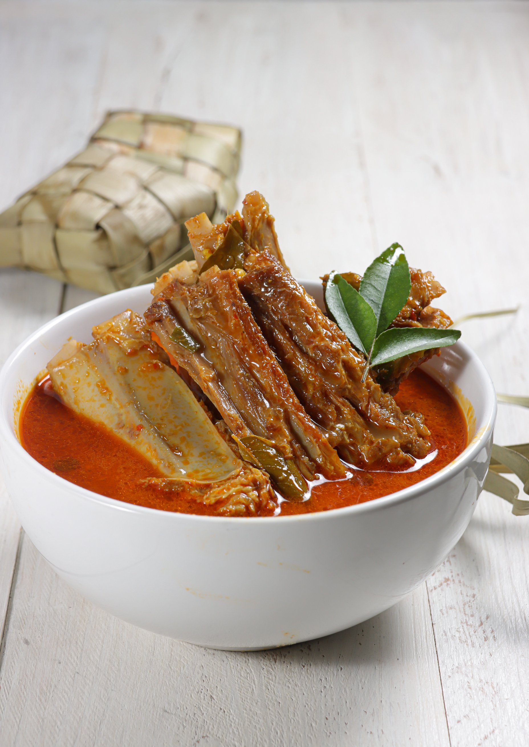 Kari Iga Kambing or Gulai Iga Kambing or is Indonesia Traditional mutton ribs curry soup.